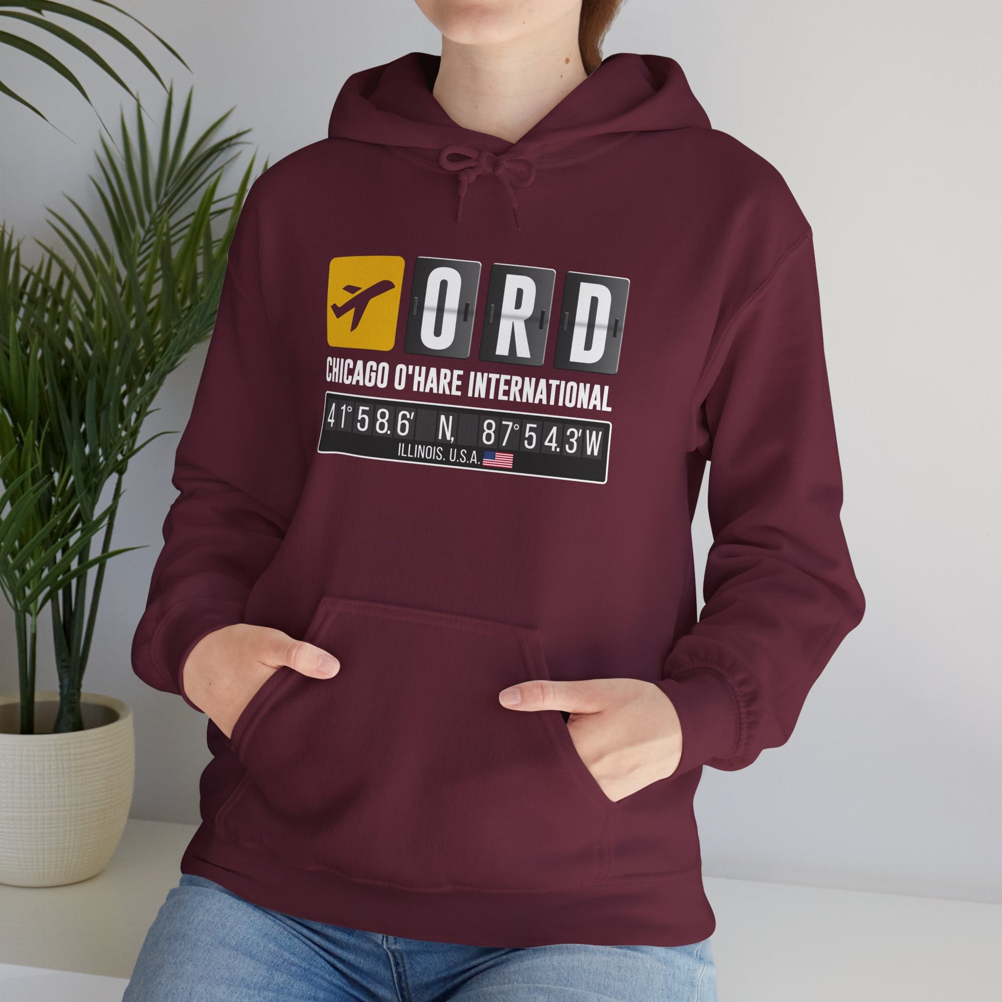 ORD Chicago O'Hare International Airport - Pullover Hoodie