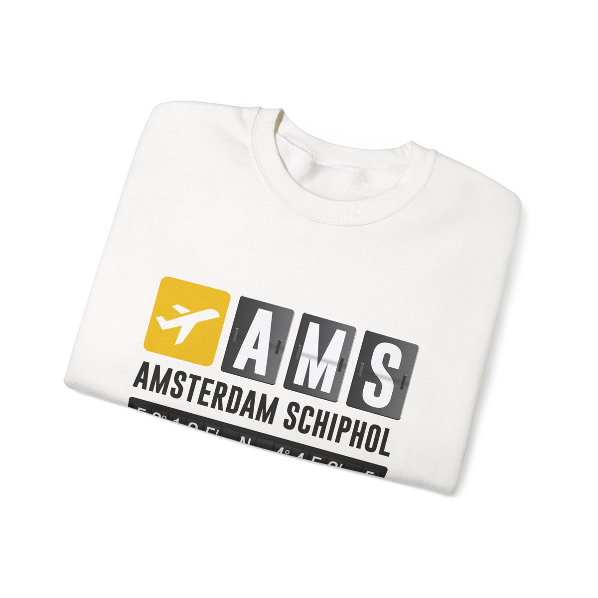 AMS Amsterdam Airport Schiphol     -  Crewneck Sweatshirt