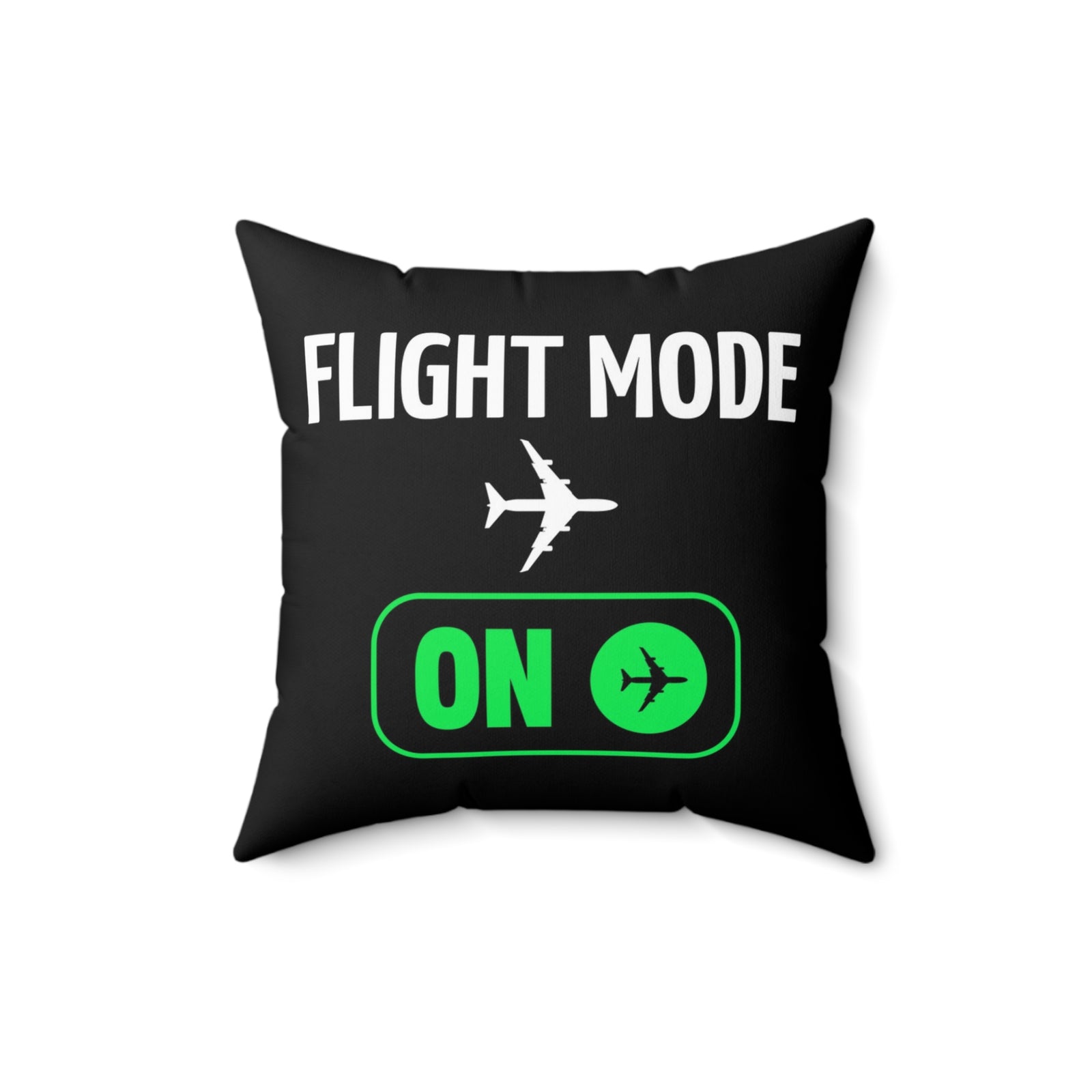Flight Mode On/Off - Spun Polyester Square Pillow