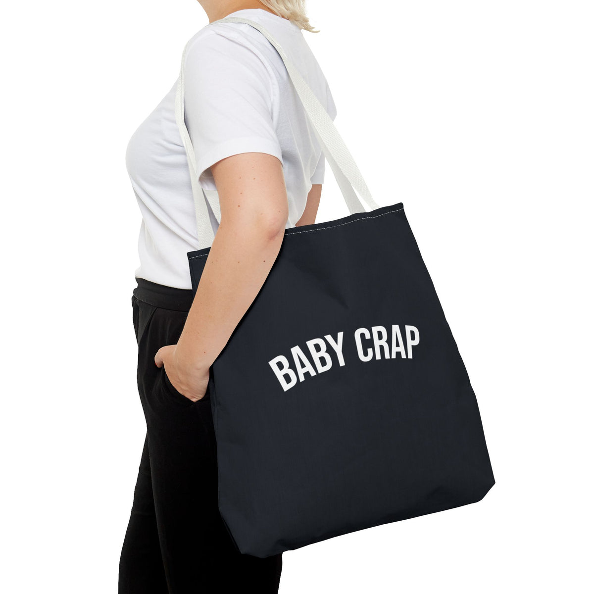 Baby Crap Tote Bag — Printed Green Travel Tote