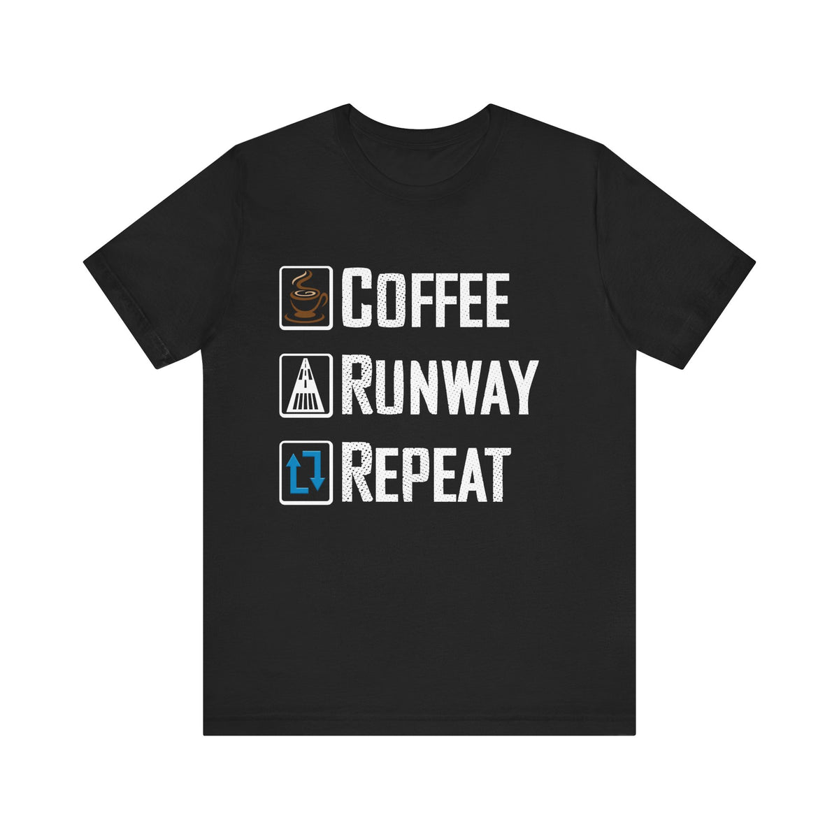 Coffee Runway Repeat - Unisex Jersey Tee