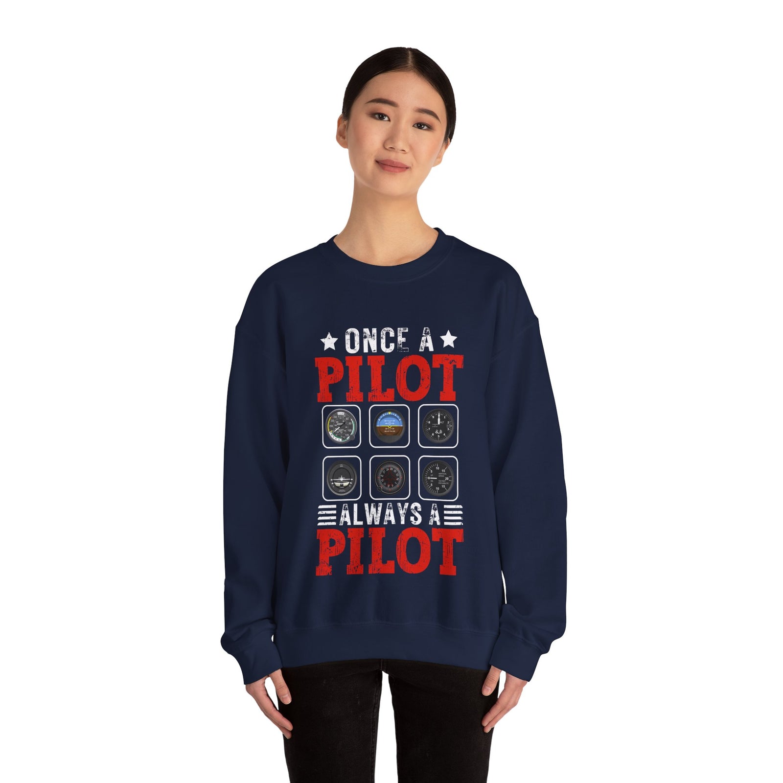 Once A Pilot Always A Pilot   -  Unisex Crewneck Sweatshirt