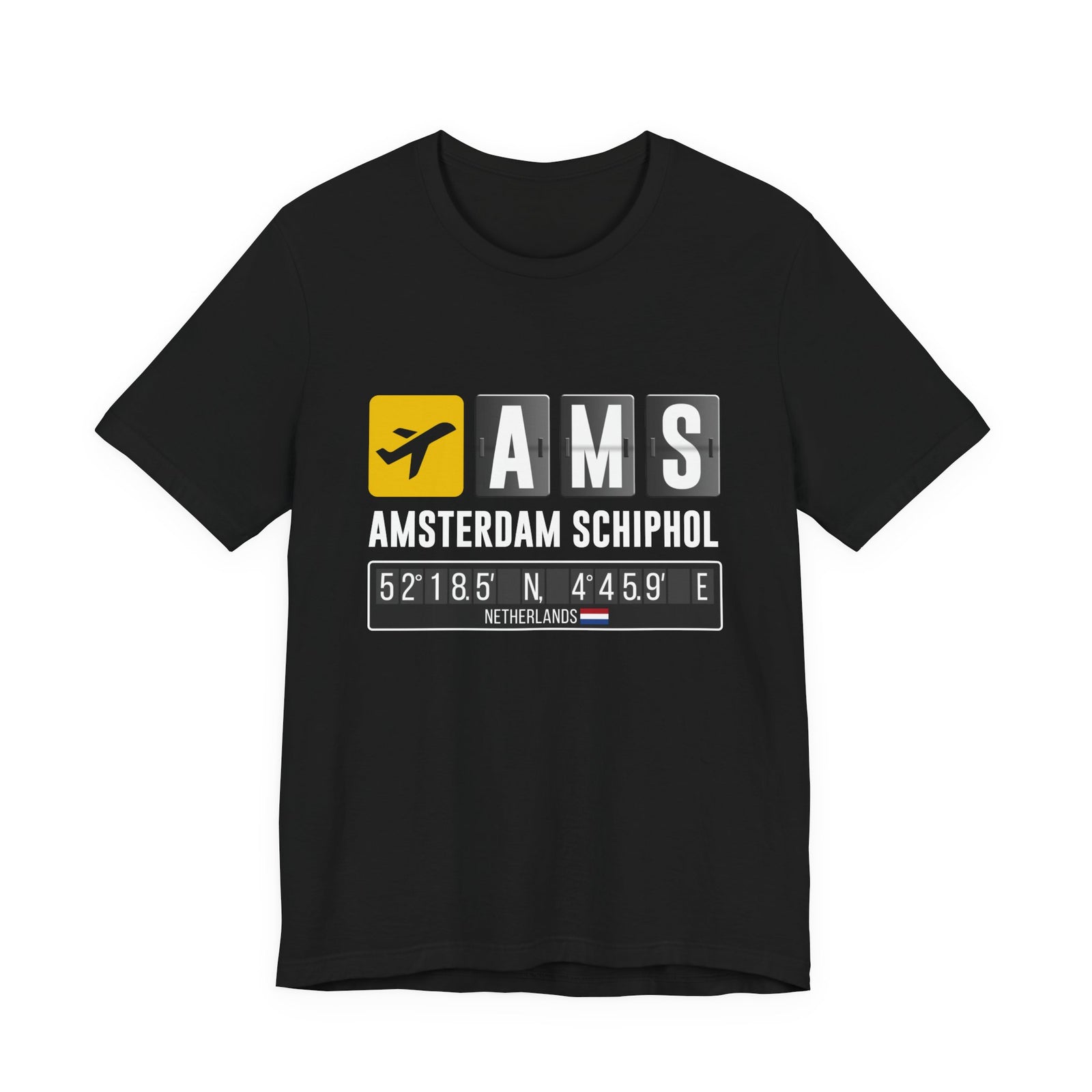 AMS Amsterdam Airport Schiphol - Unisex Jersey Tee