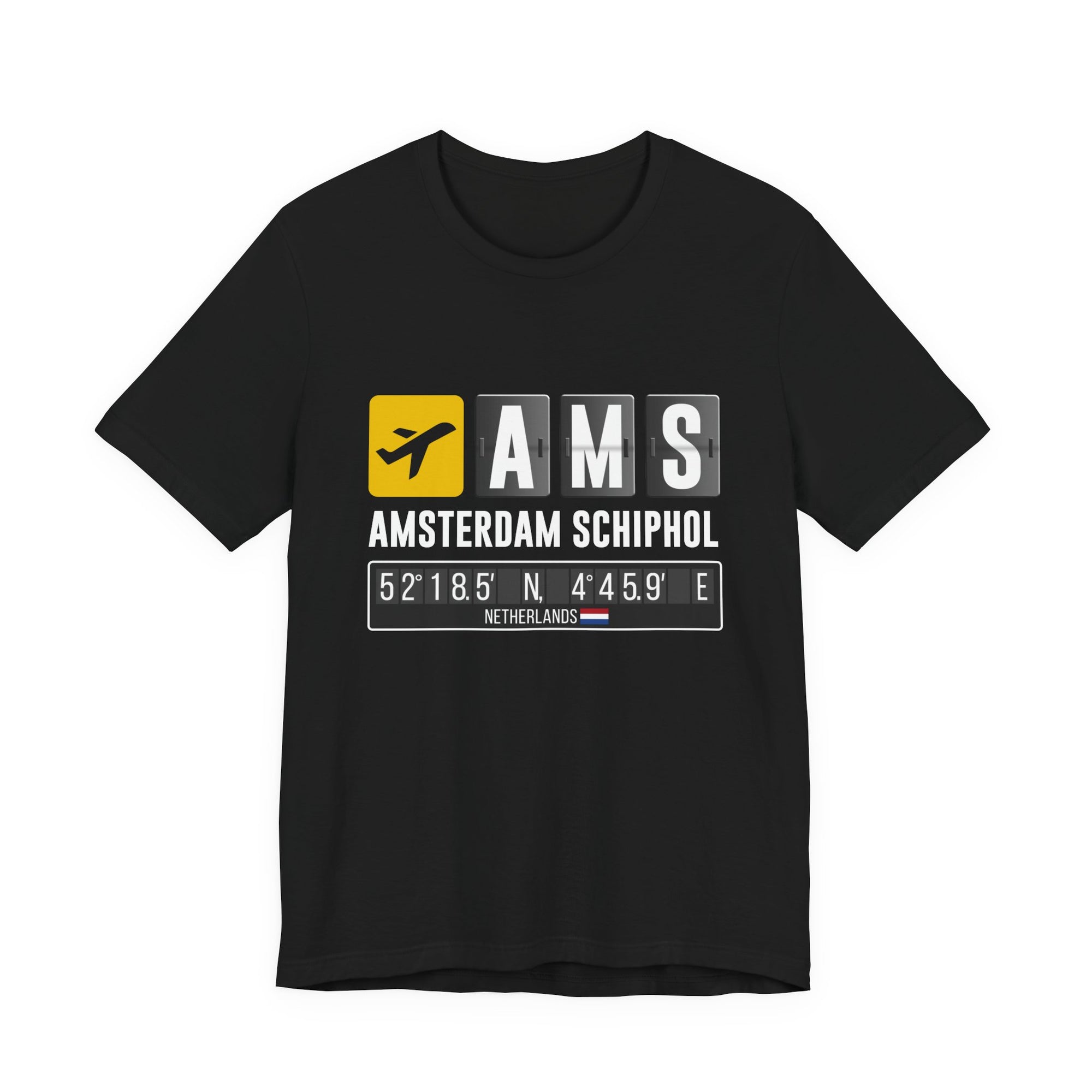 AMS Amsterdam Airport Schiphol - Unisex Jersey Tee