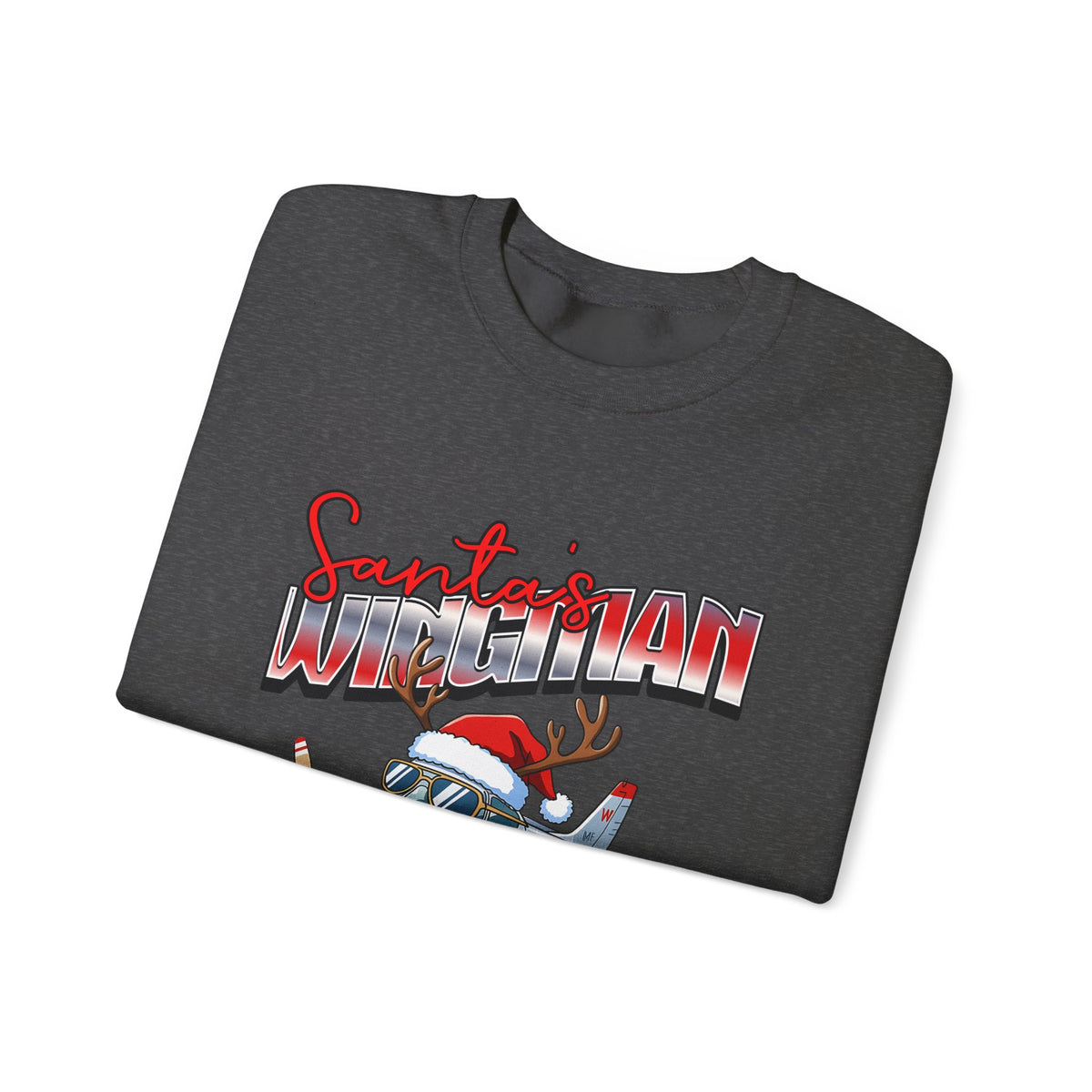 Santa’s wingman Crewneck Sweatshirt - Travel Inspiring Cozy Apparel