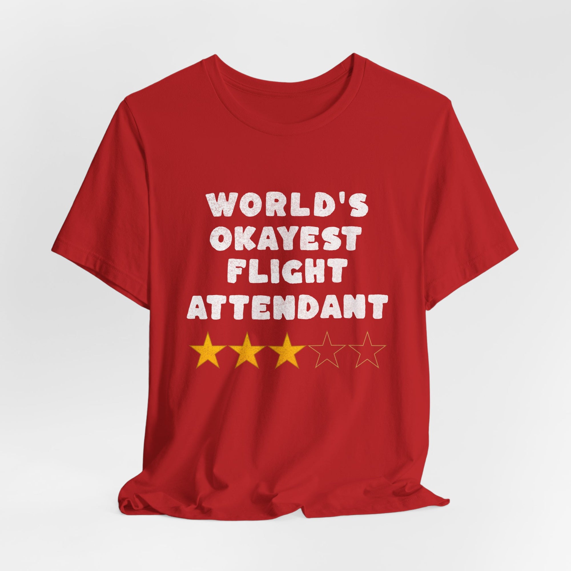 Worlds Okayest Flight Attendant  Unisex Jersey Tee - Perfect for Aviation Enthusiasts