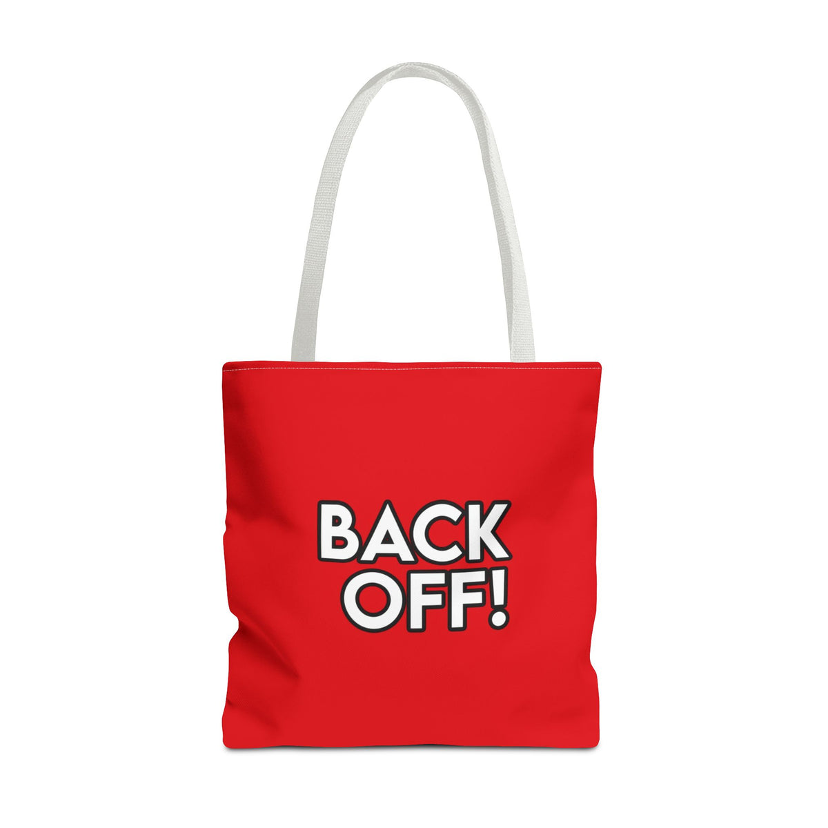 Back Off! Tote Bag — Printed Green Travel Tote