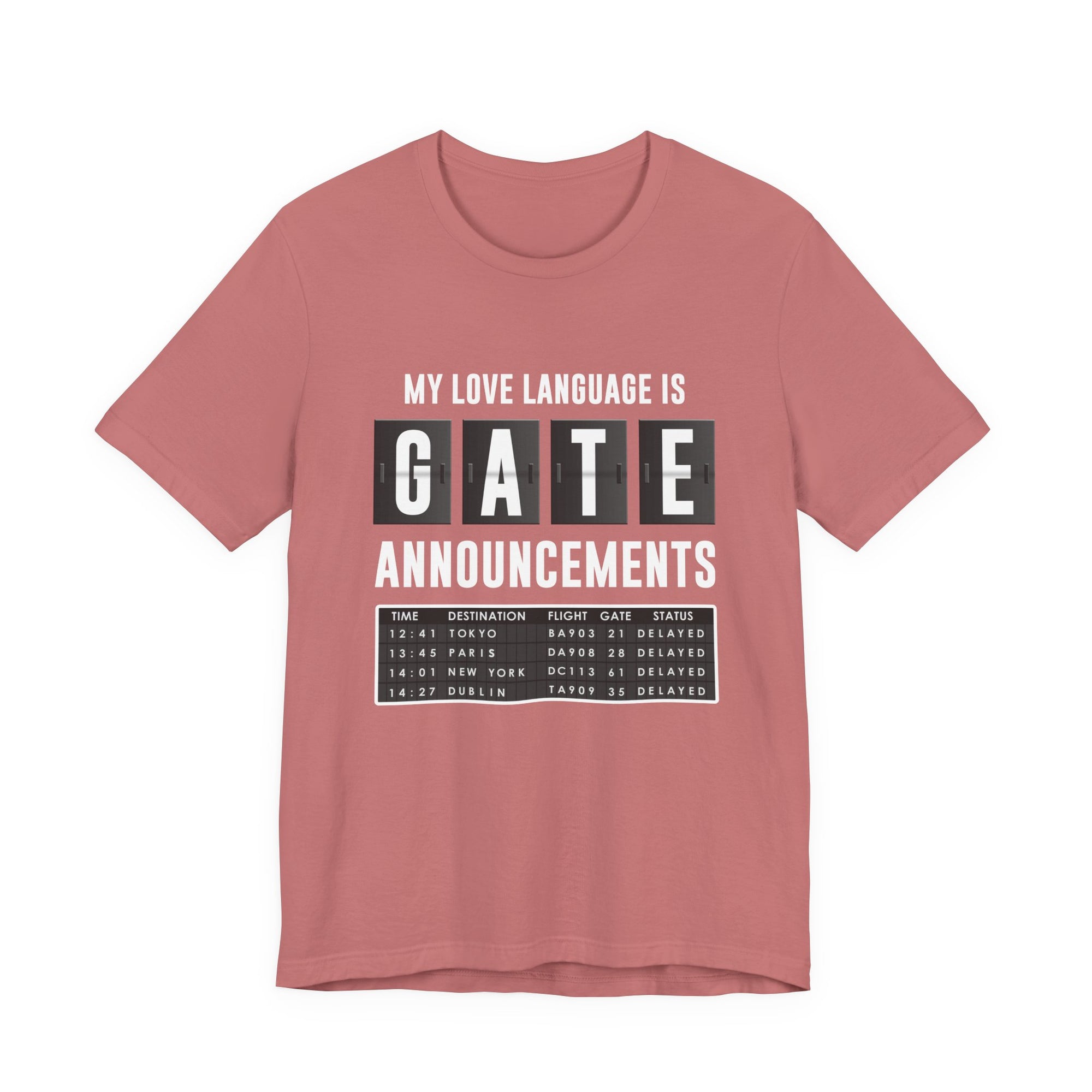 My Love Language Is Gate Announcement - Unisex Jersey Tee