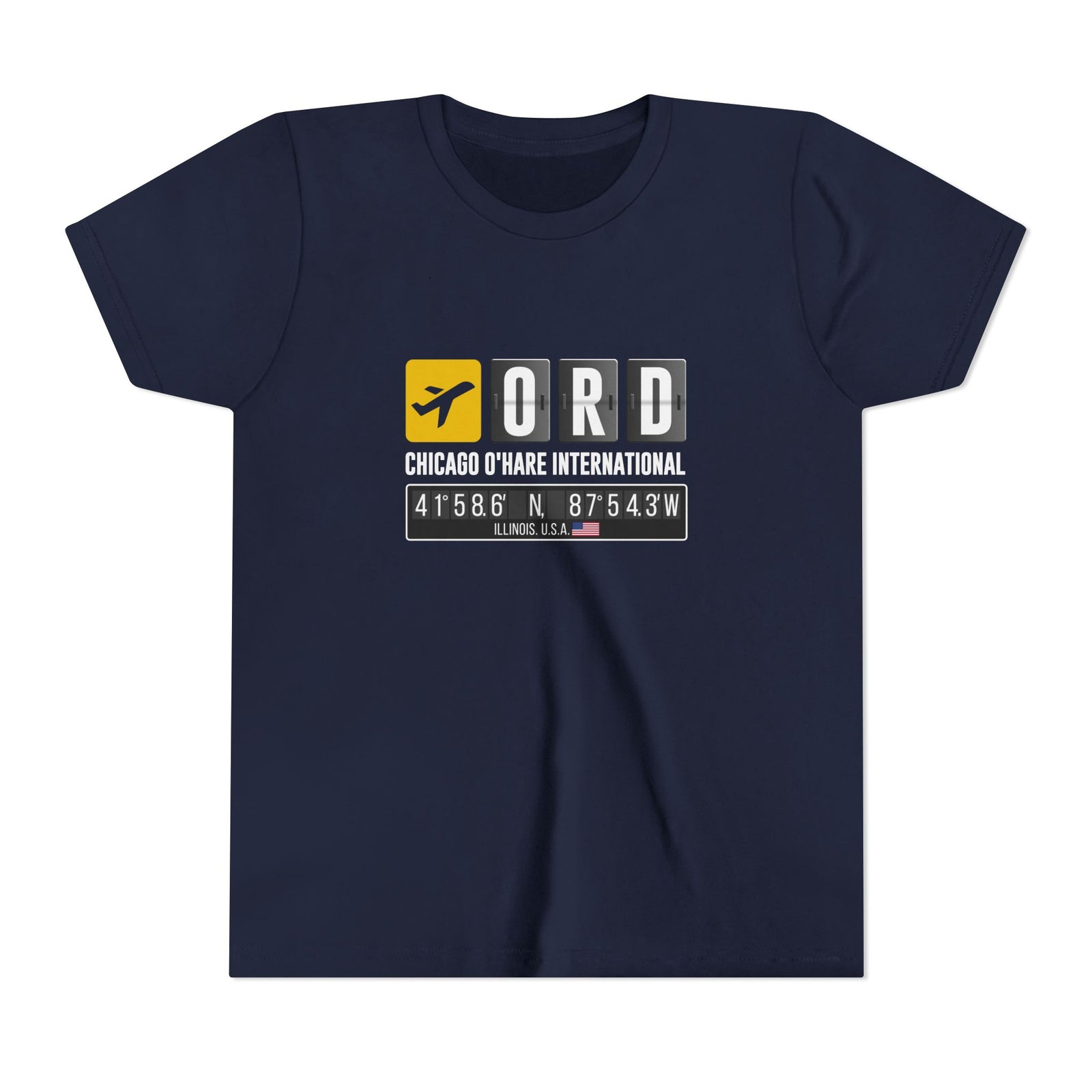 ORD Chicago O'Hare International Airport    - Unisex Youth Short Sleeve Tee