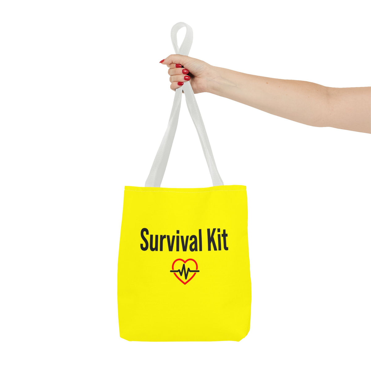Survival Kit Tote Bag — Printed Green Travel Tote