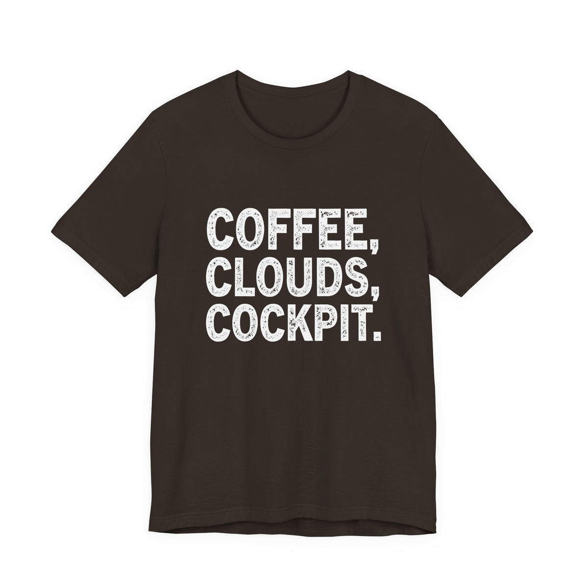 Coffee Clouds Cockpit Unisex Jersey Tee - Perfect for Aviation Enthusiasts