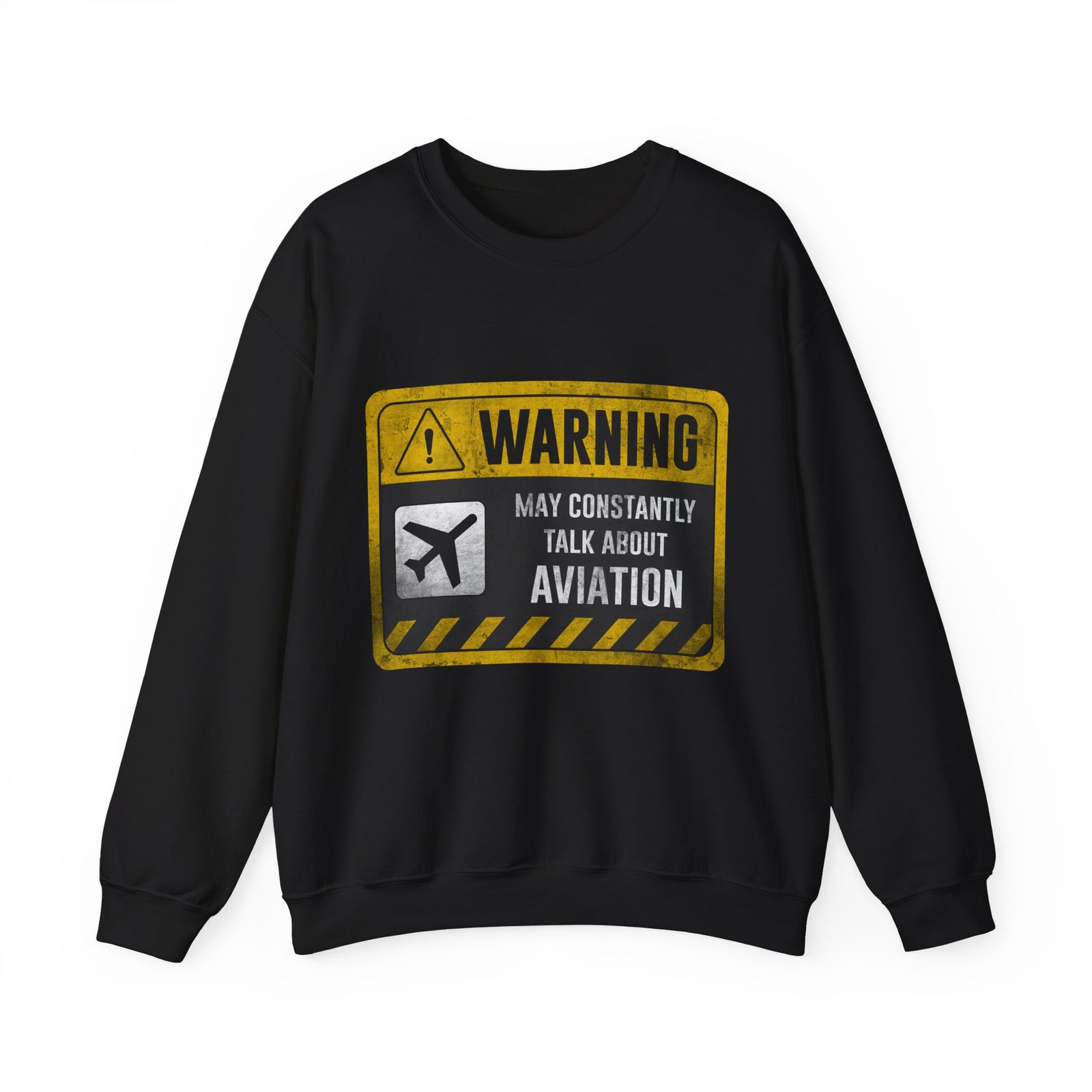 Warning May Constantly Talk About Aviation -  Crewneck Sweatshirt