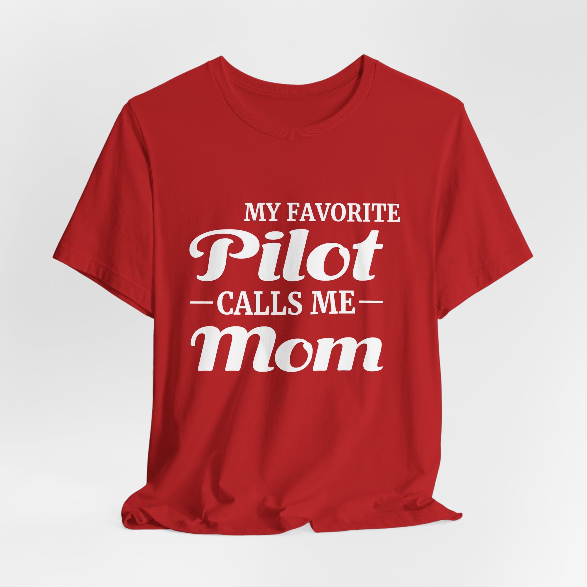My Favorite Pilot Calls Me Mom Unisex Jersey Tee - Perfect for Aviation Enthusiasts