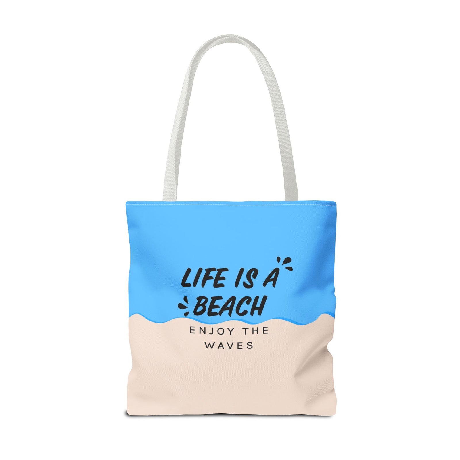 Life Is A Beach Tote Bag — Printed Green Travel Tote