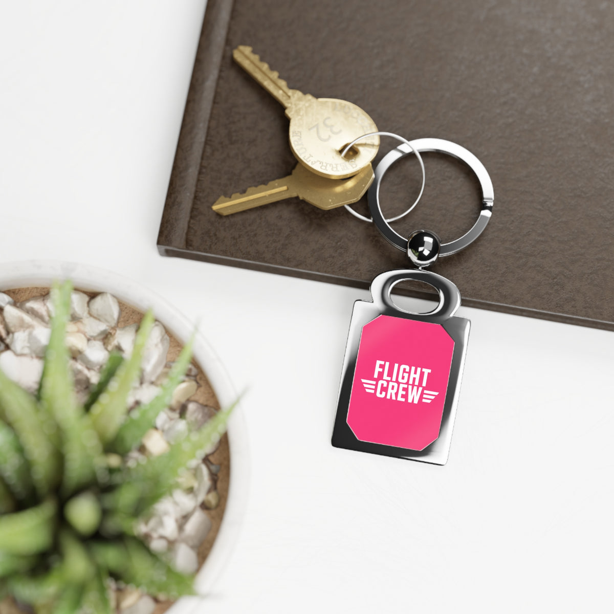 Flight Crew - Rectangle Keyring