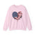 Patriotic Airplanes Heart USA Flag -  Crewneck Sweatshirt