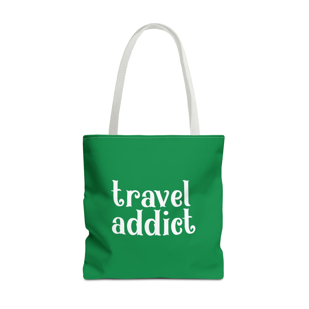 Travel Addict Tote Bag — Printed Green Travel Tote