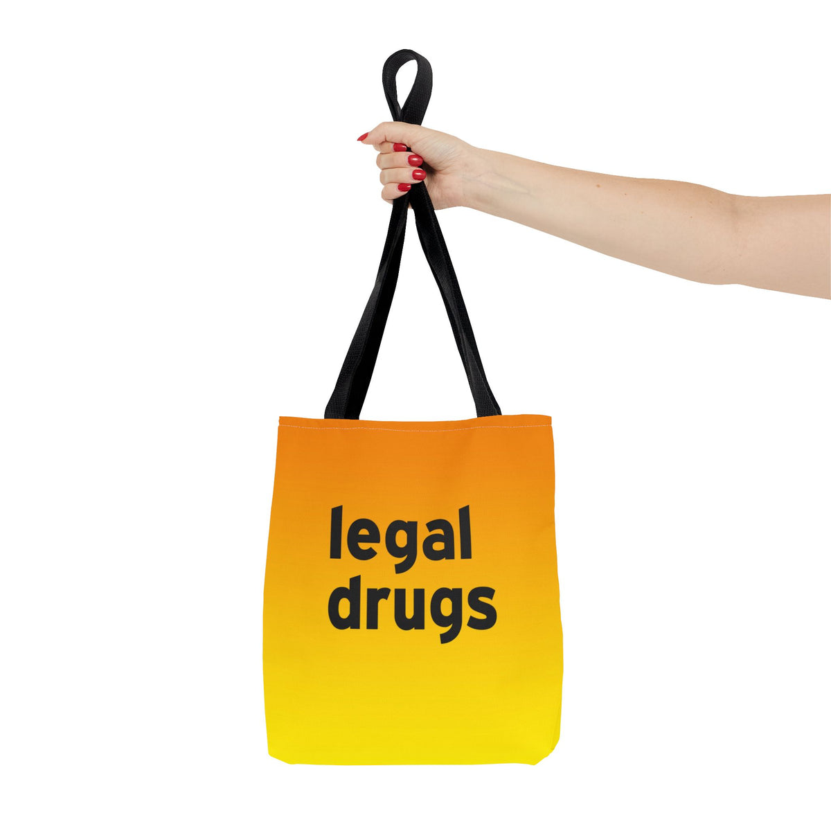 Legal Drugs Tote Bag — Printed Green Travel Tote