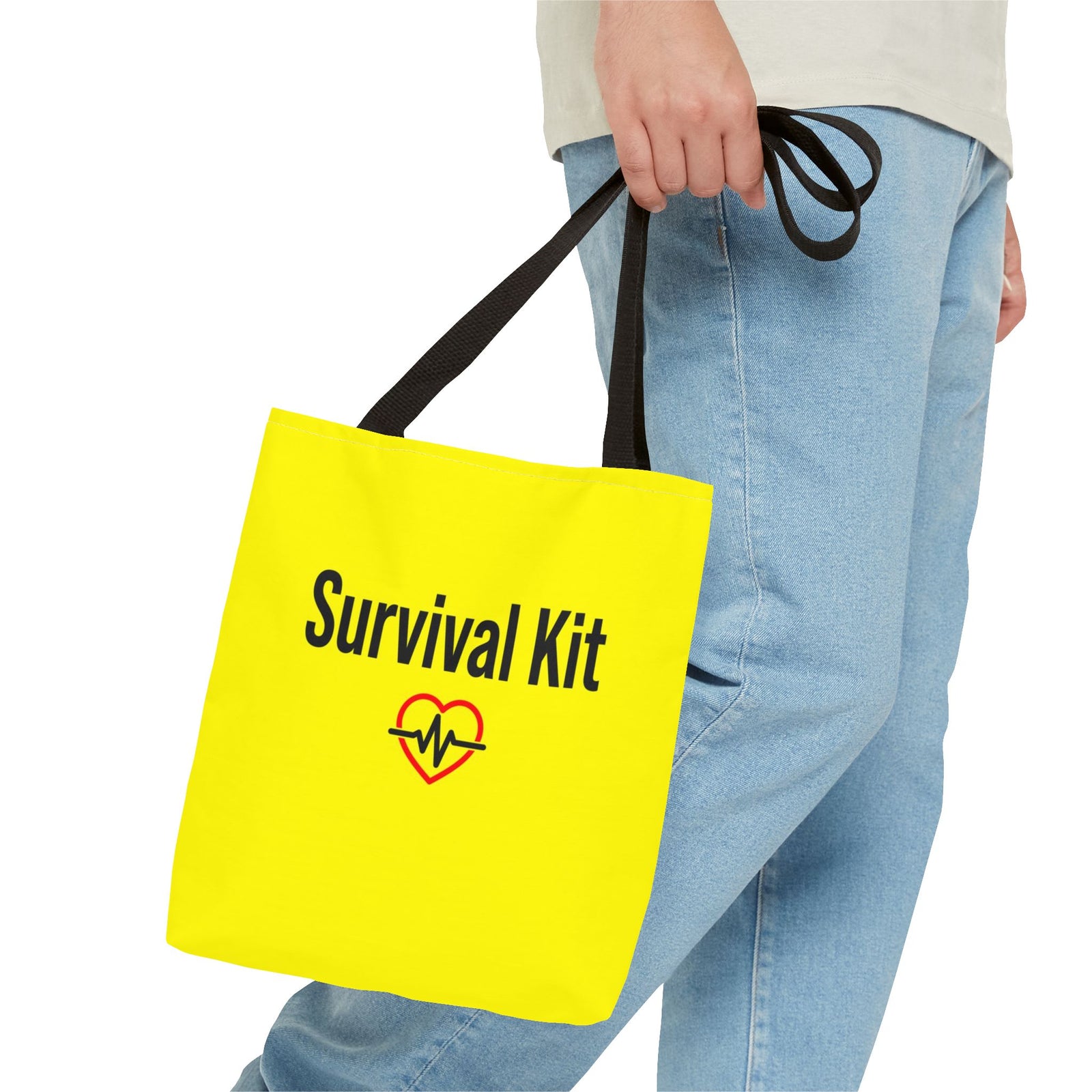 Survival Kit Tote Bag — Printed Green Travel Tote