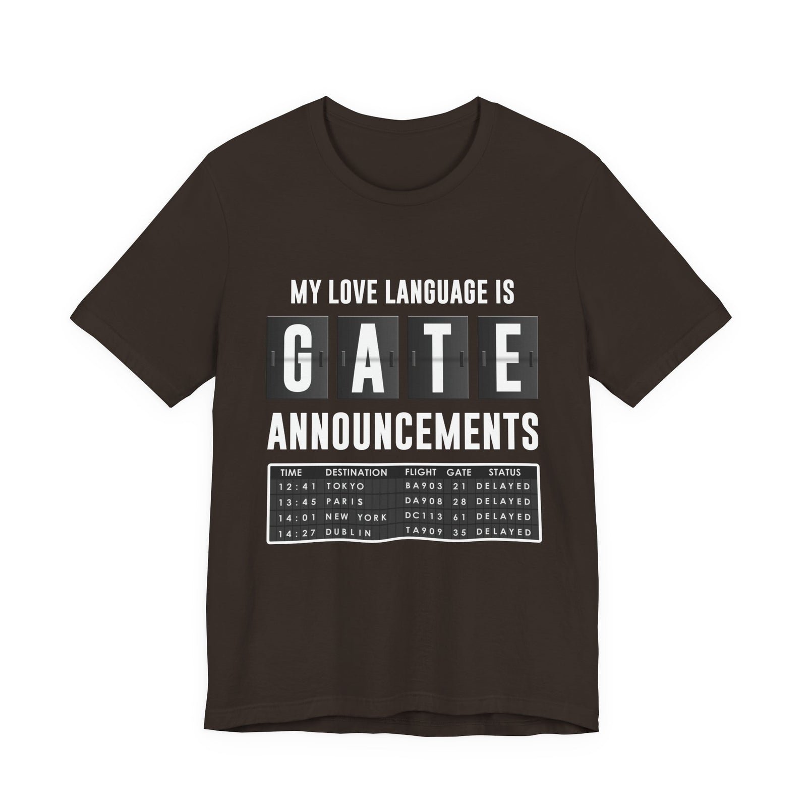 My Love Language Is Gate Announcement - Unisex Jersey Tee