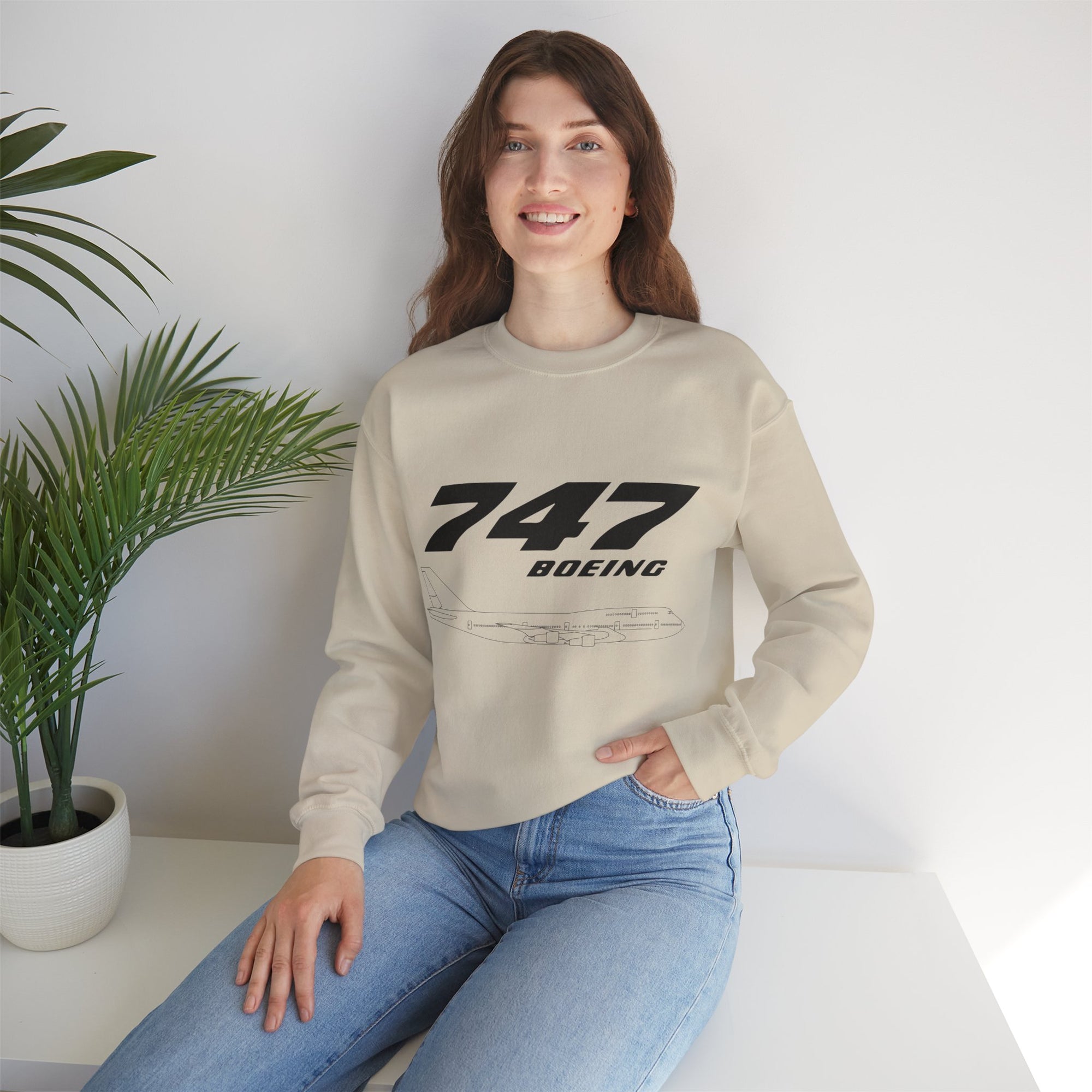 747 Crewneck Sweatshirt - Travel Inspiring Cozy Apparel