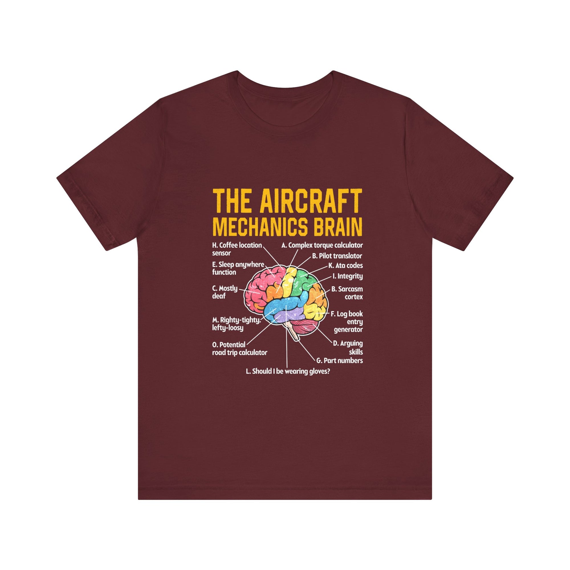 The Aircraft Mechanics Brain   - Unisex Jersey Tee