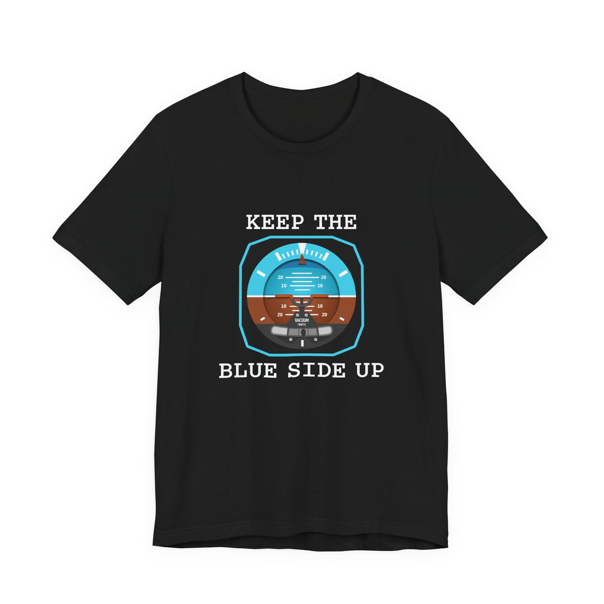 Keep The Blue Side Up Unisex Jersey Tee - Perfect for Aviation Enthusiasts
