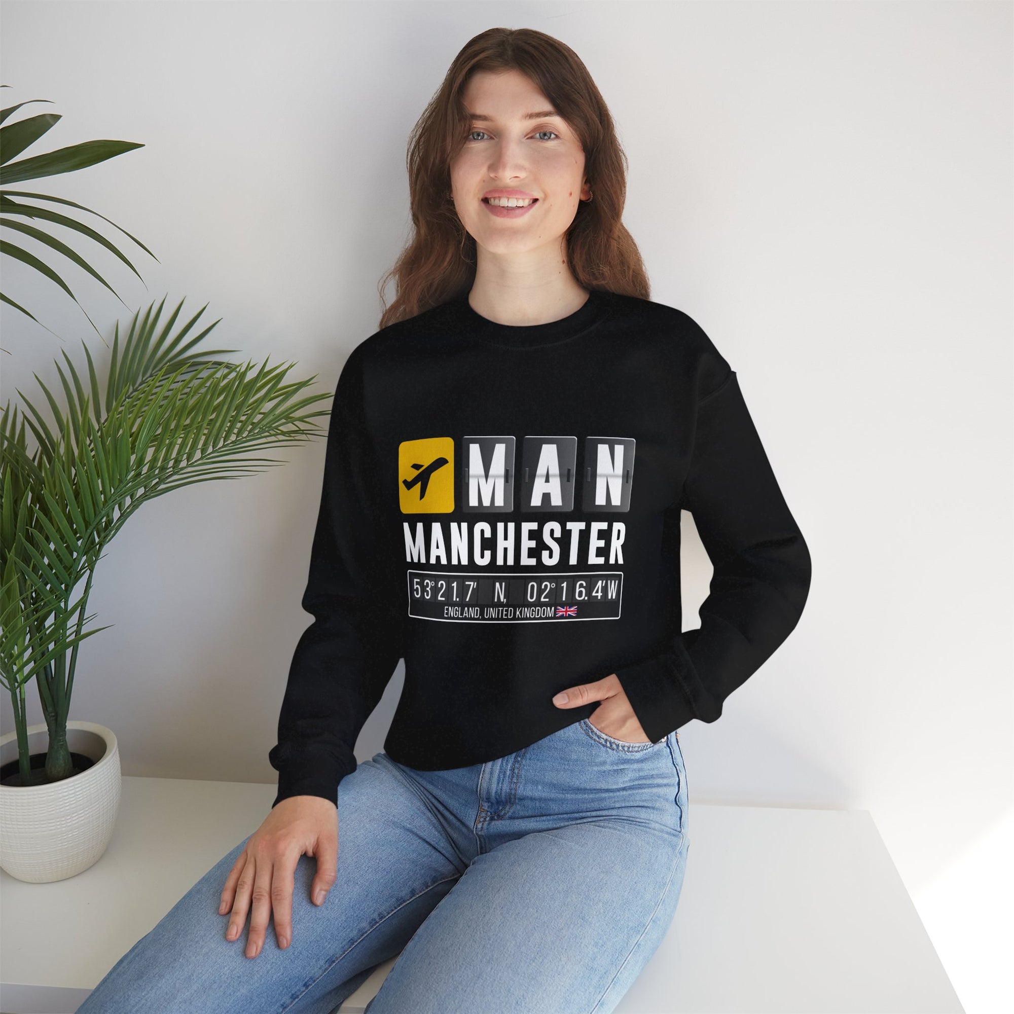 MAN Manchester Airport UK    -  Crewneck Sweatshirt