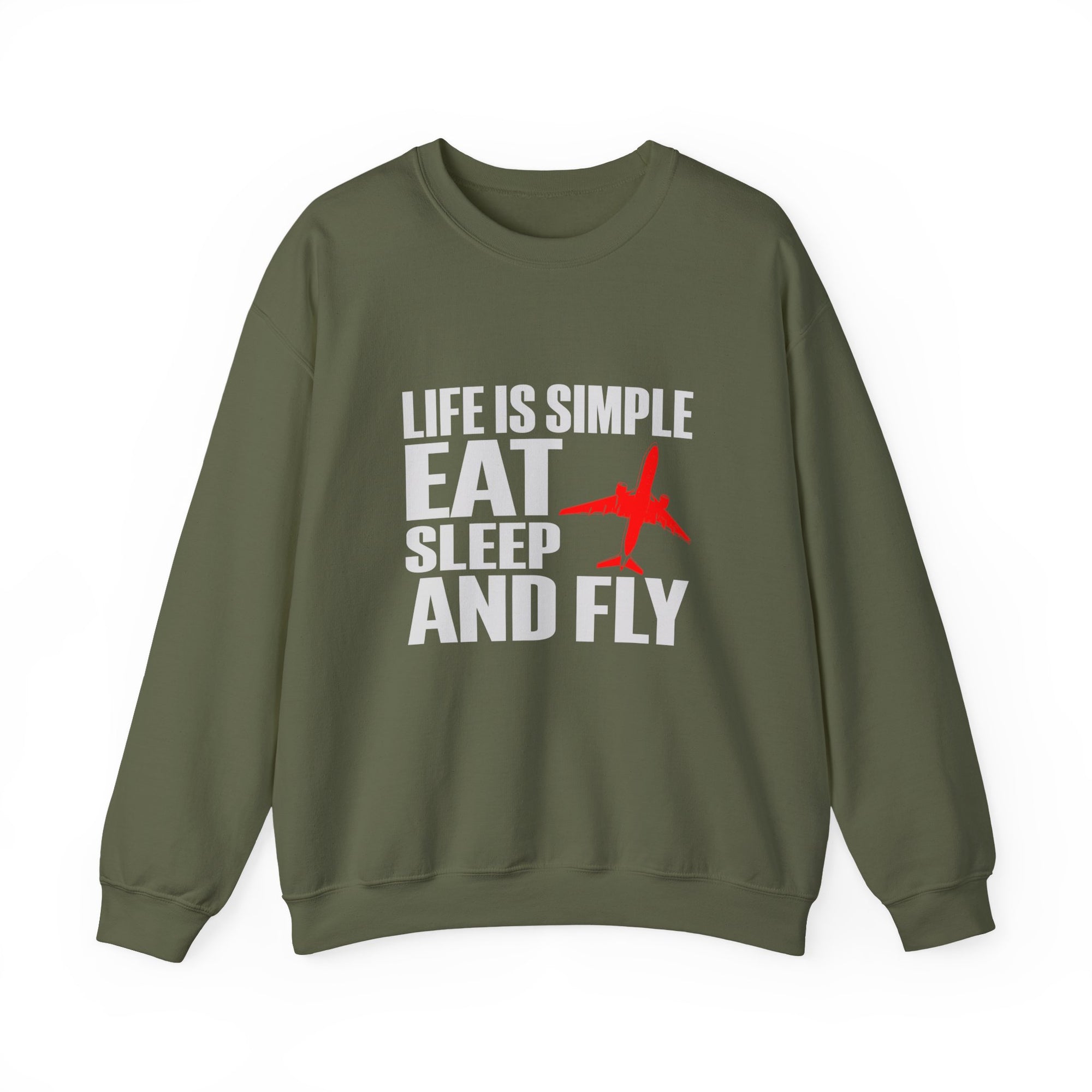 Life Is Simple  Crewneck Sweatshirt - Travel Inspiring Cozy Apparel