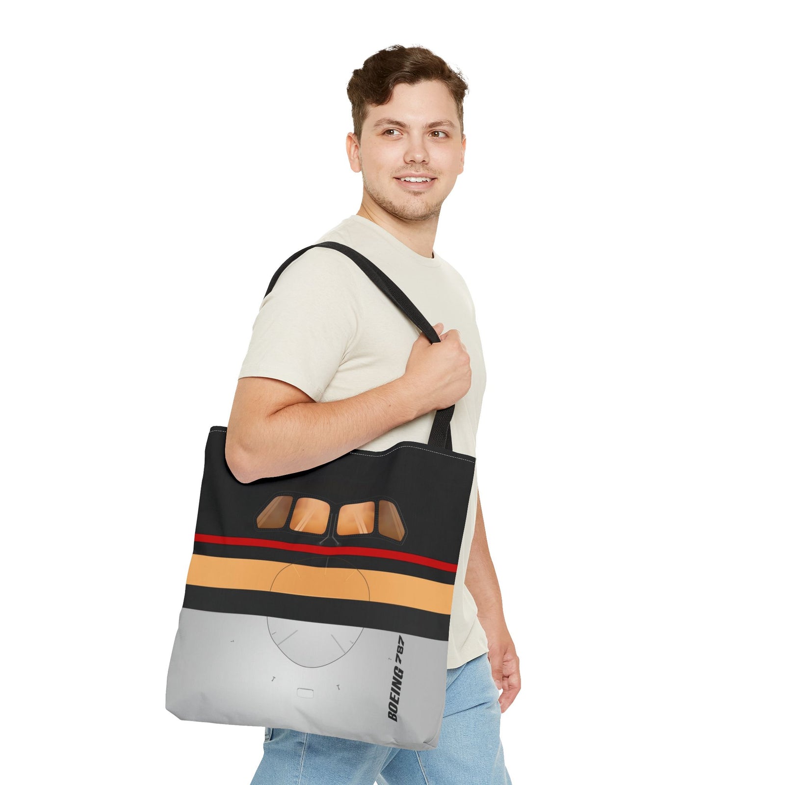 Royal Jordanian 787 Tote Bag — Printed Green Travel Tote