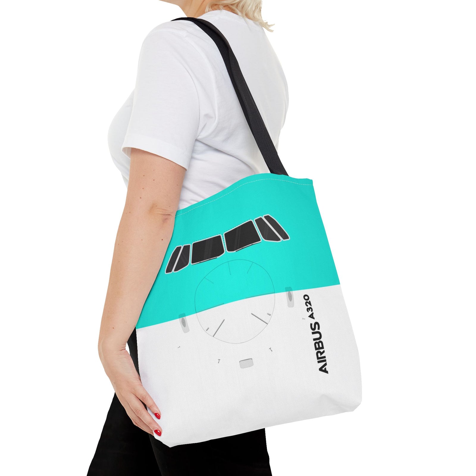 A320 Tote Bag — Printed Green Travel Tote