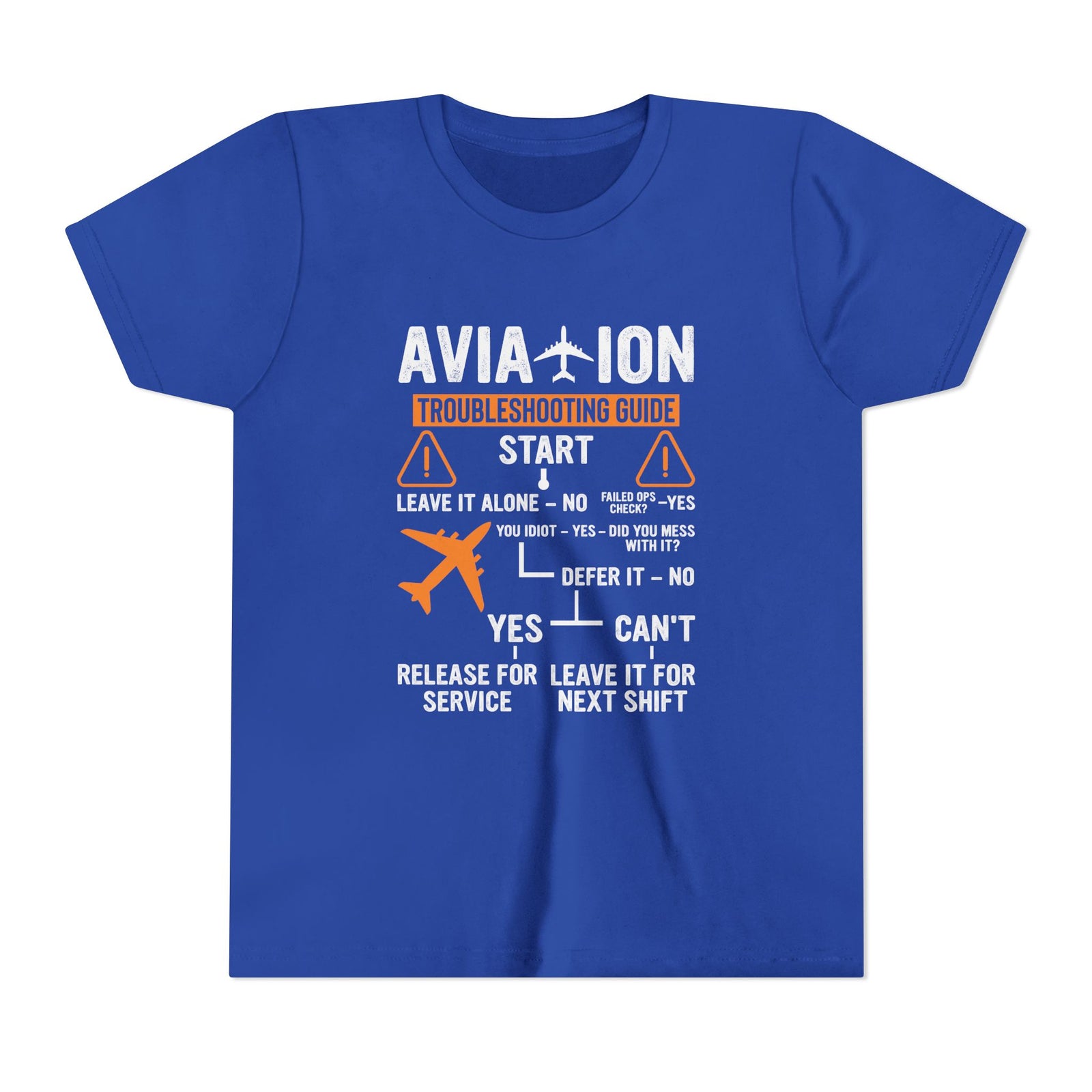 Aviation Troubleshooting Guide - Unisex Youth Short Sleeve Tee