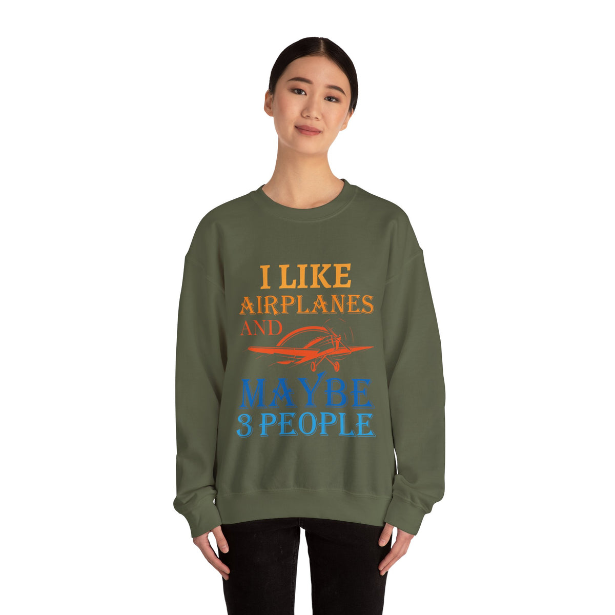 I Like Airplanes And Maybe 3 People -  Unisex Crewneck Sweatshirt