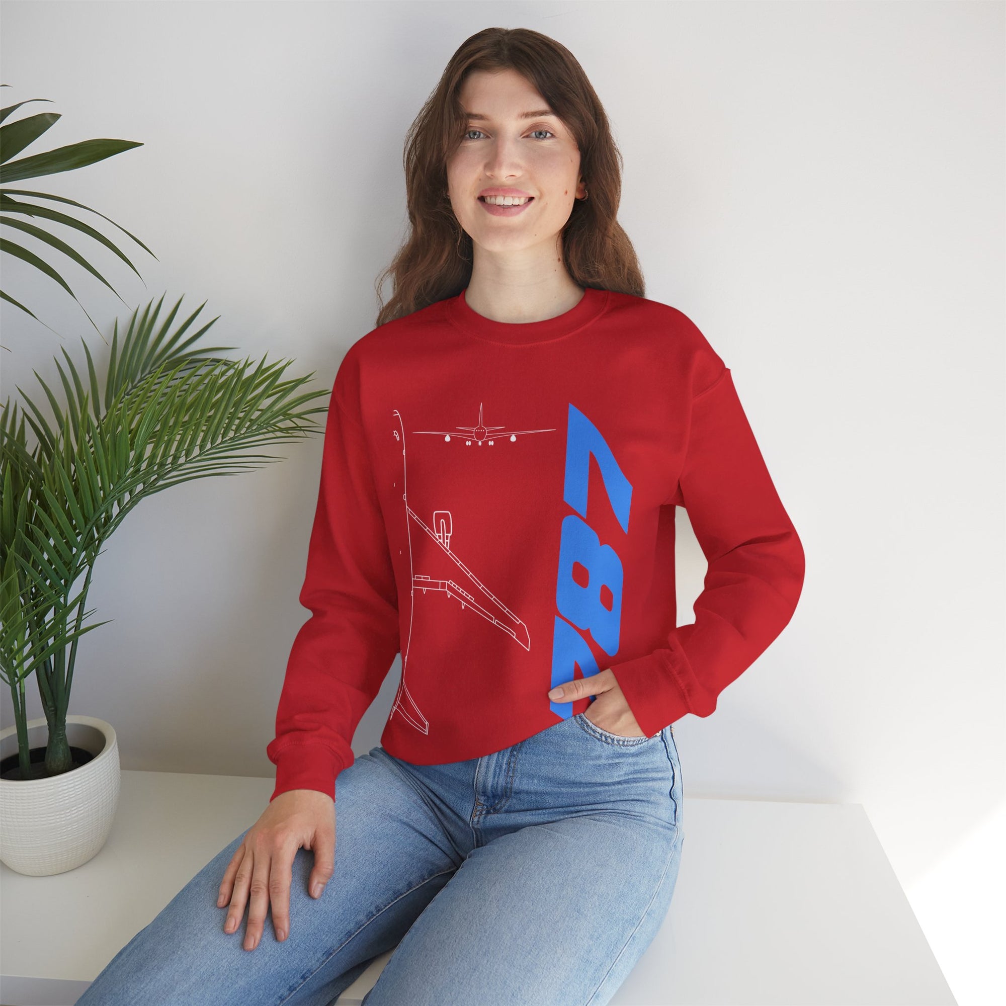 Boeing 787 Crewneck Sweatshirt - Travel Inspiring Cozy Apparel