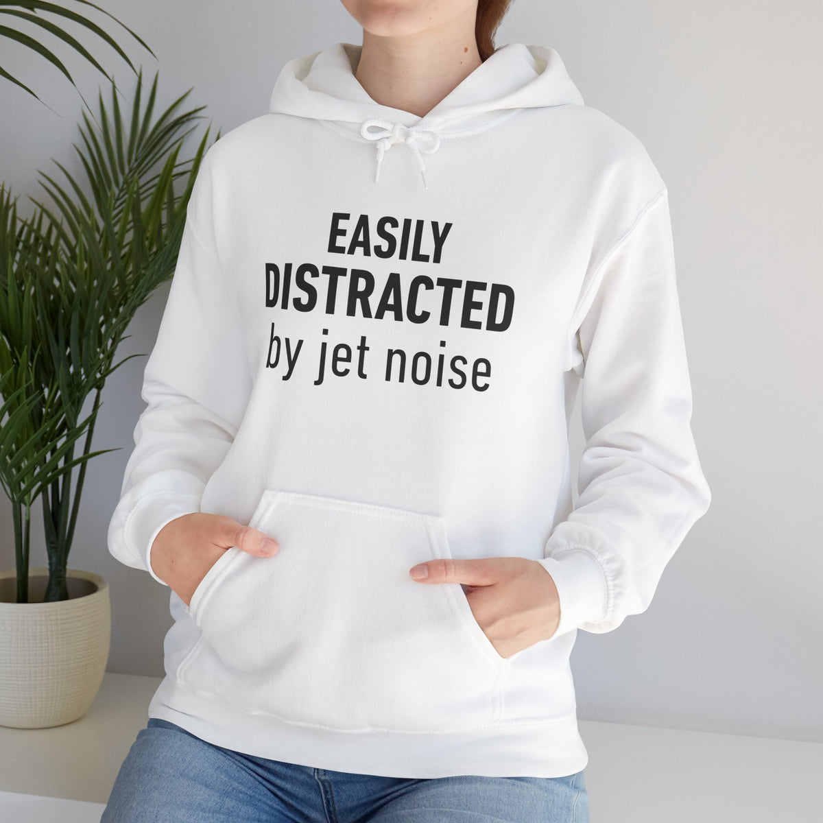 Easily Distracted by Jet Noise - Pullover Hoodie