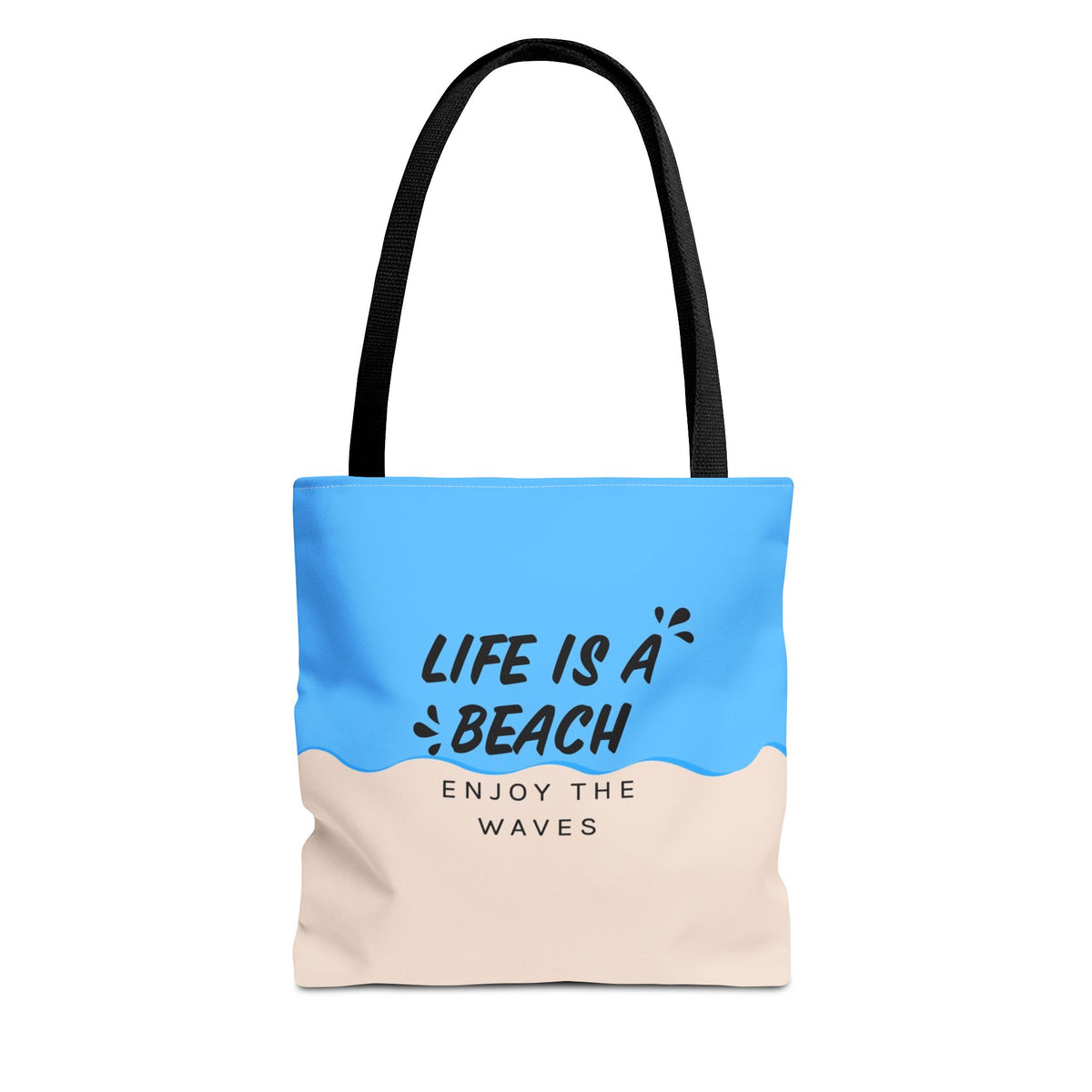 Life Is A Beach Tote Bag — Printed Green Travel Tote