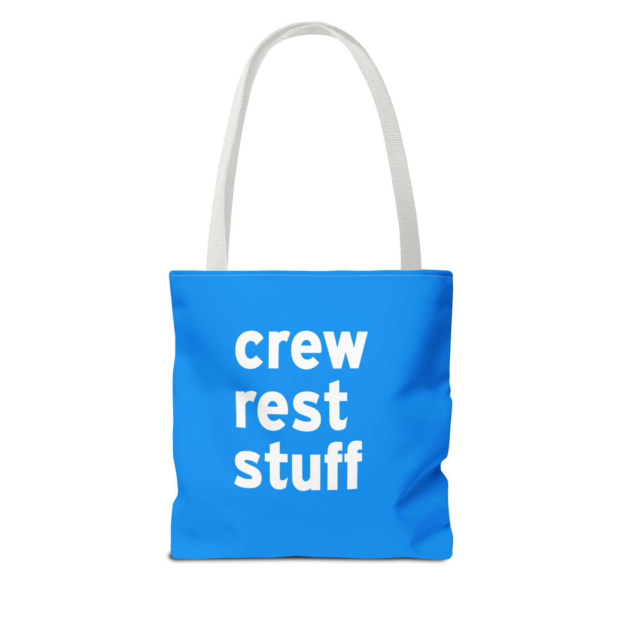 Crew Rest Stuff Tote Bag — Printed Green Travel Tote